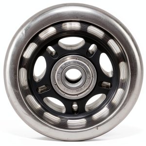 luggage replacement wheels 3in Qiilu Black PU Silent Casters-0