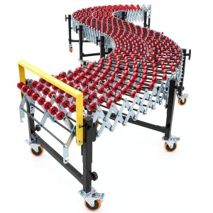 23.6" wide flexible conveyor roller table APMOE Adjustable 11.8"-66.9"-0