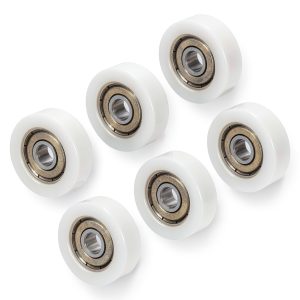Nylon Pulley Wheel 5x21x7mm 6 Pack Bearing Roller White-0